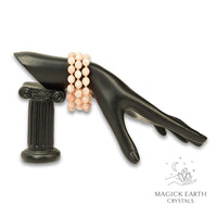 Quartzite (Malaysia Jade) Bracelet in Coral (Dyed) for Calm Power