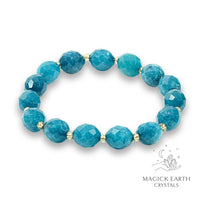 Quartzite (Malaysia Jade) Bracelet in Deep Teal (Dyed) for Calm Power