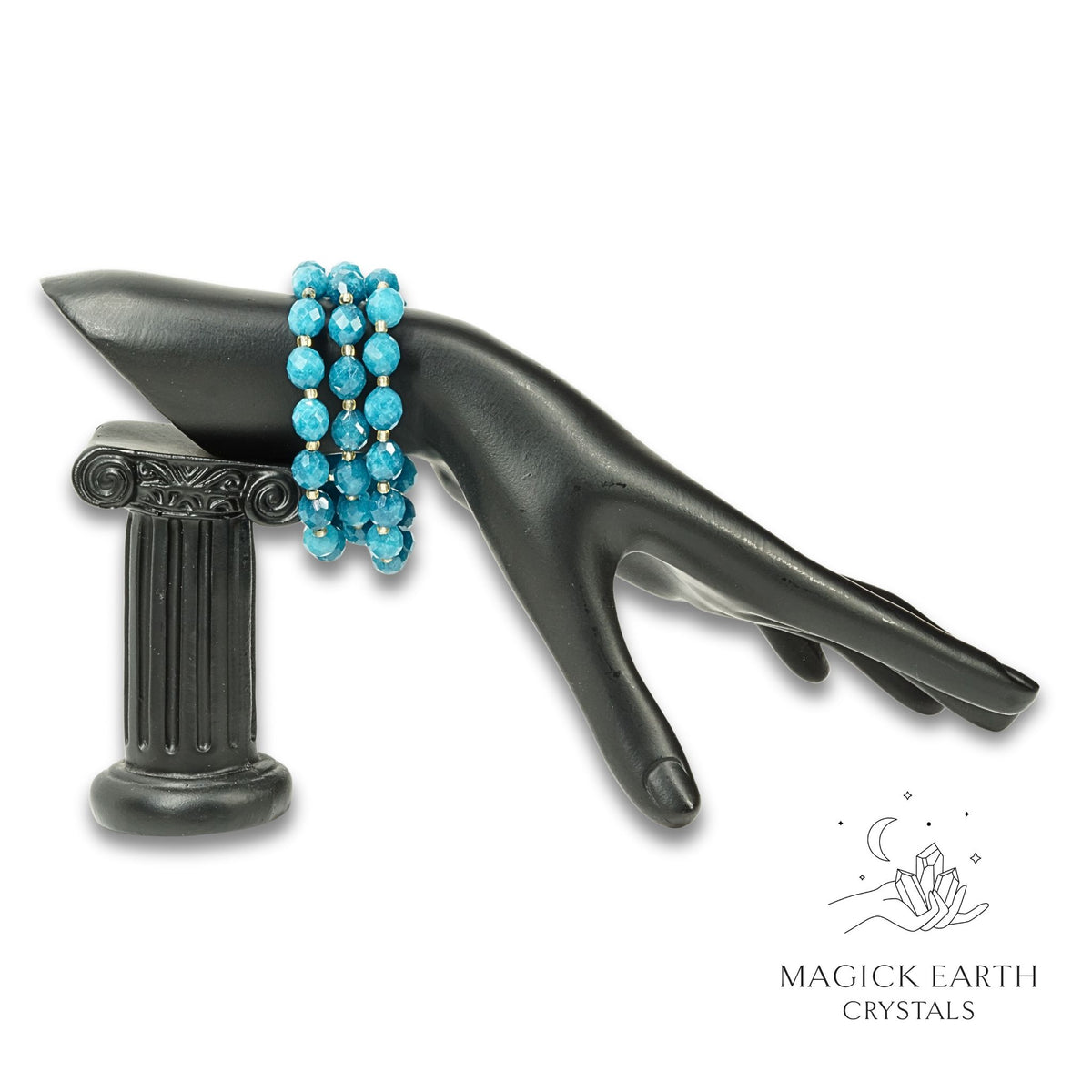 Quartzite (Malaysia Jade) Bracelet in Deep Teal (Dyed) for Calm Power