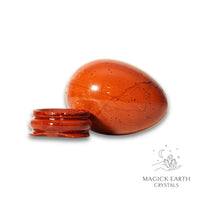 Natural Red Jasper crystal egg view d