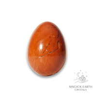 Natural Red Jasper crystal egg view e
