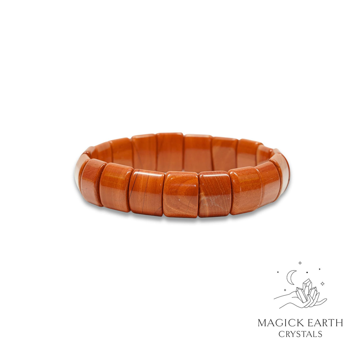 Natural Red Jasper crystal statement bracelet view b