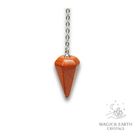 Red Jasper Small Cone Pendulum for Grounded Power
