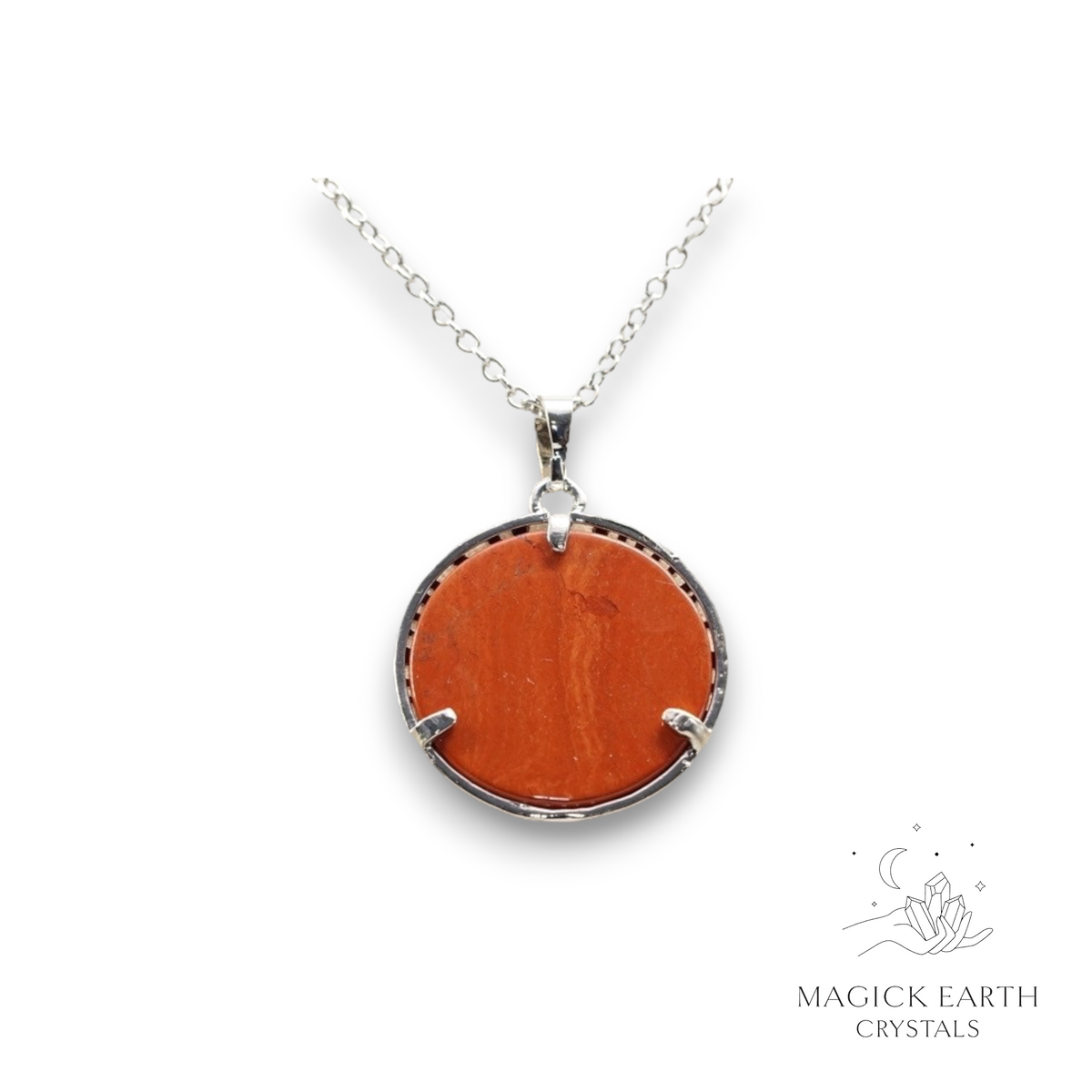 Natural Red Jasper tree of life pendant view b