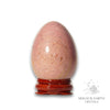 Rhodonite Crystal Egg With Stand Vertical View C for Emotional Recovery