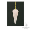 Rose Quartz 12 Facet Pendulum for Amplified Love Gold Finish