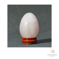 Natural Rose Quartz Crystal Egg View B