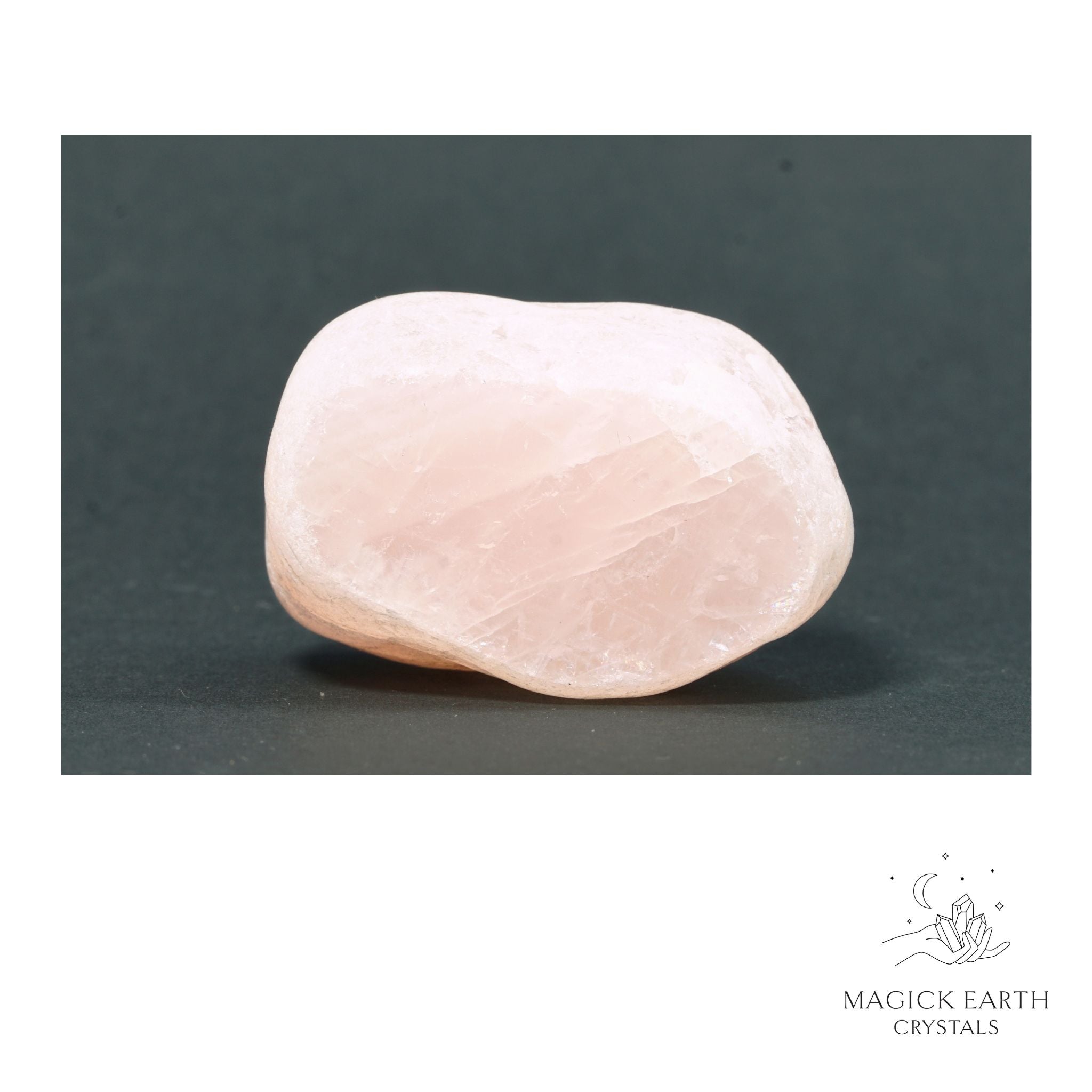 Natural Rose Quartz crystal seer stone
