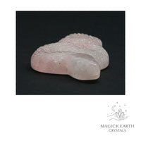 Natural Rose Quartz extended snake view a