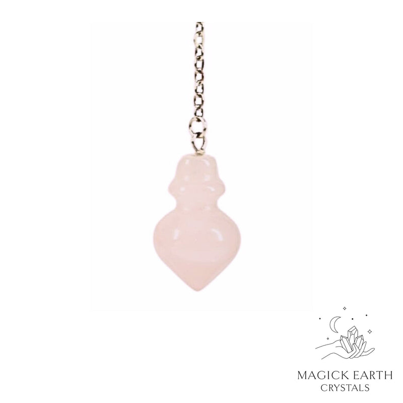 Rose Quartz Flask Pendulum for Amplified Love