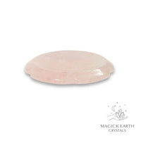 Natural Rose Quartz flower thumb stone view a