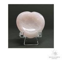  Natural Rose Quartz heart thumb stone view a