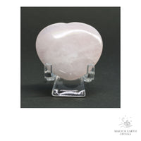  Natural Rose Quartz heart thumb stone view b