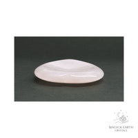  Natural Rose Quartz heart thumb stone view c
