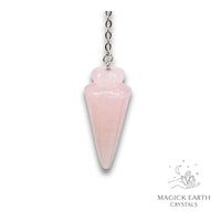 Rose Quartz Spike Pendulum For Amplified Love