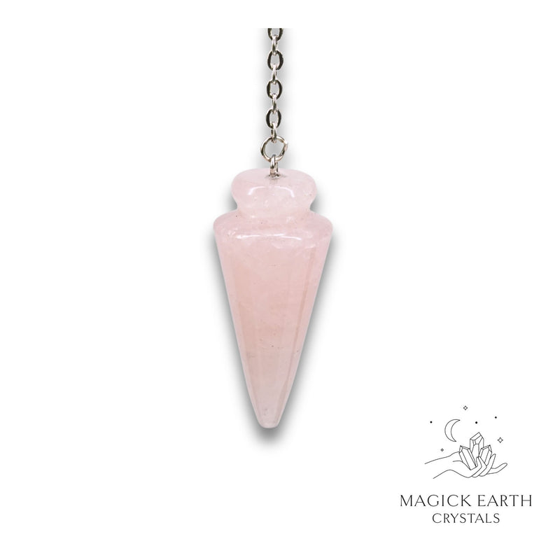 Rose Quartz Spike Pendulum For Amplified Love