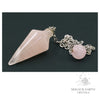 Rose Quartz Spire Pendulum For Amplified Love