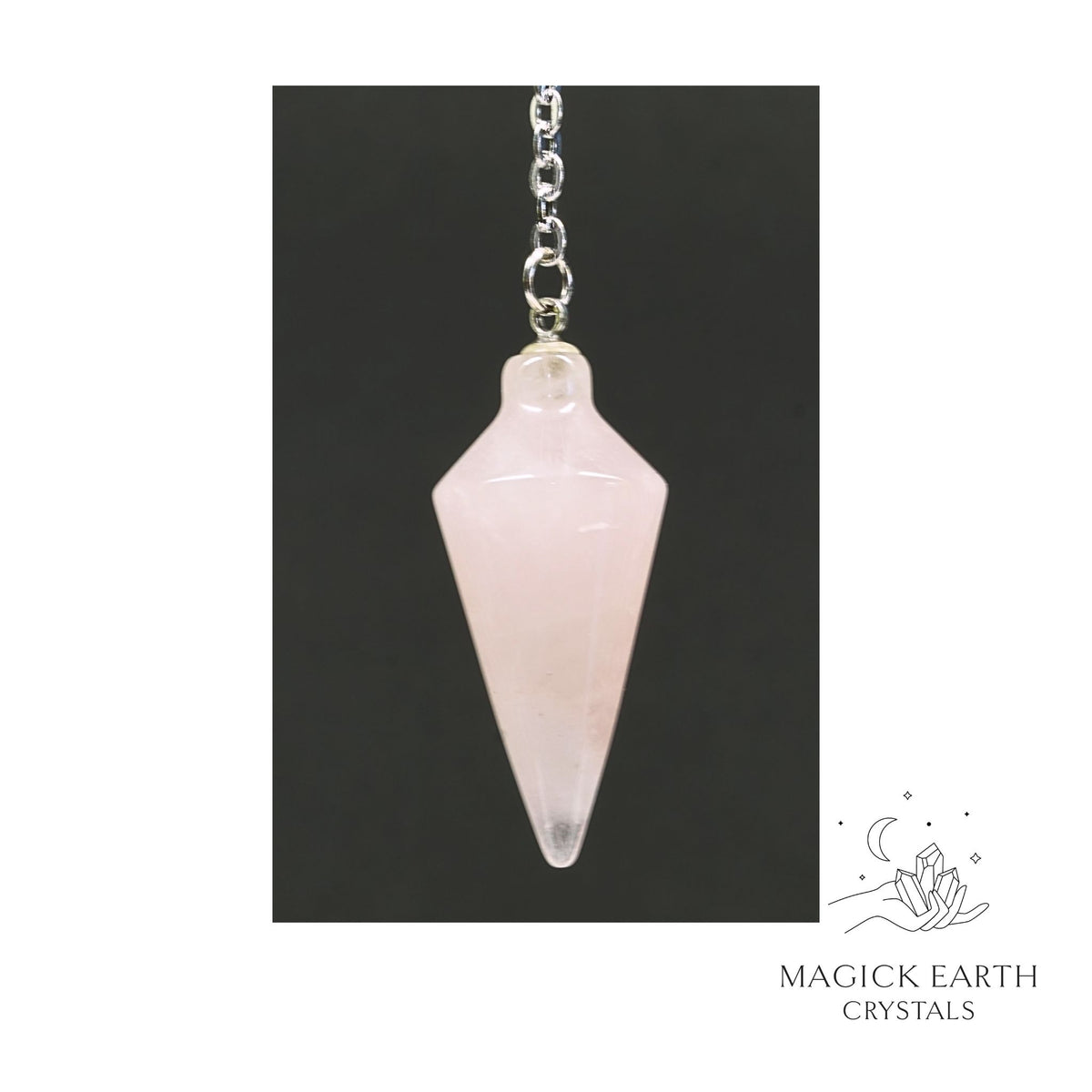 Rose Quartz Spire Pendulum For Amplified Love