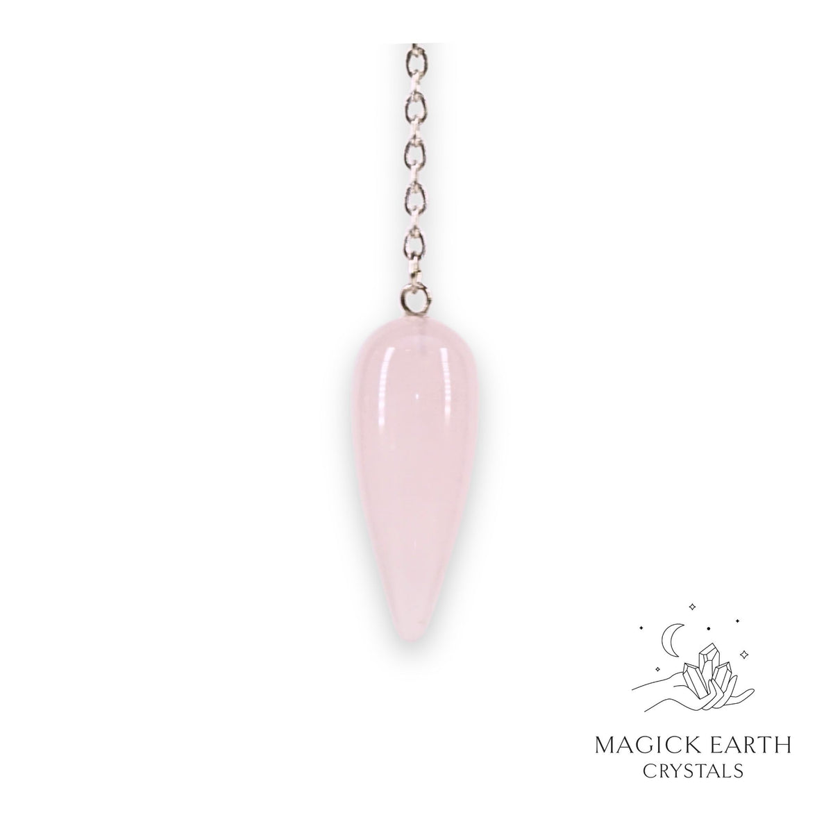 Rose Quartz Teardrop Pendulum for Amplified Love