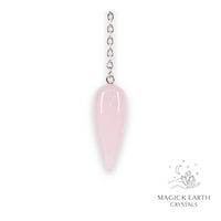Rose Quartz Teardrop Pendulum for Amplified Love