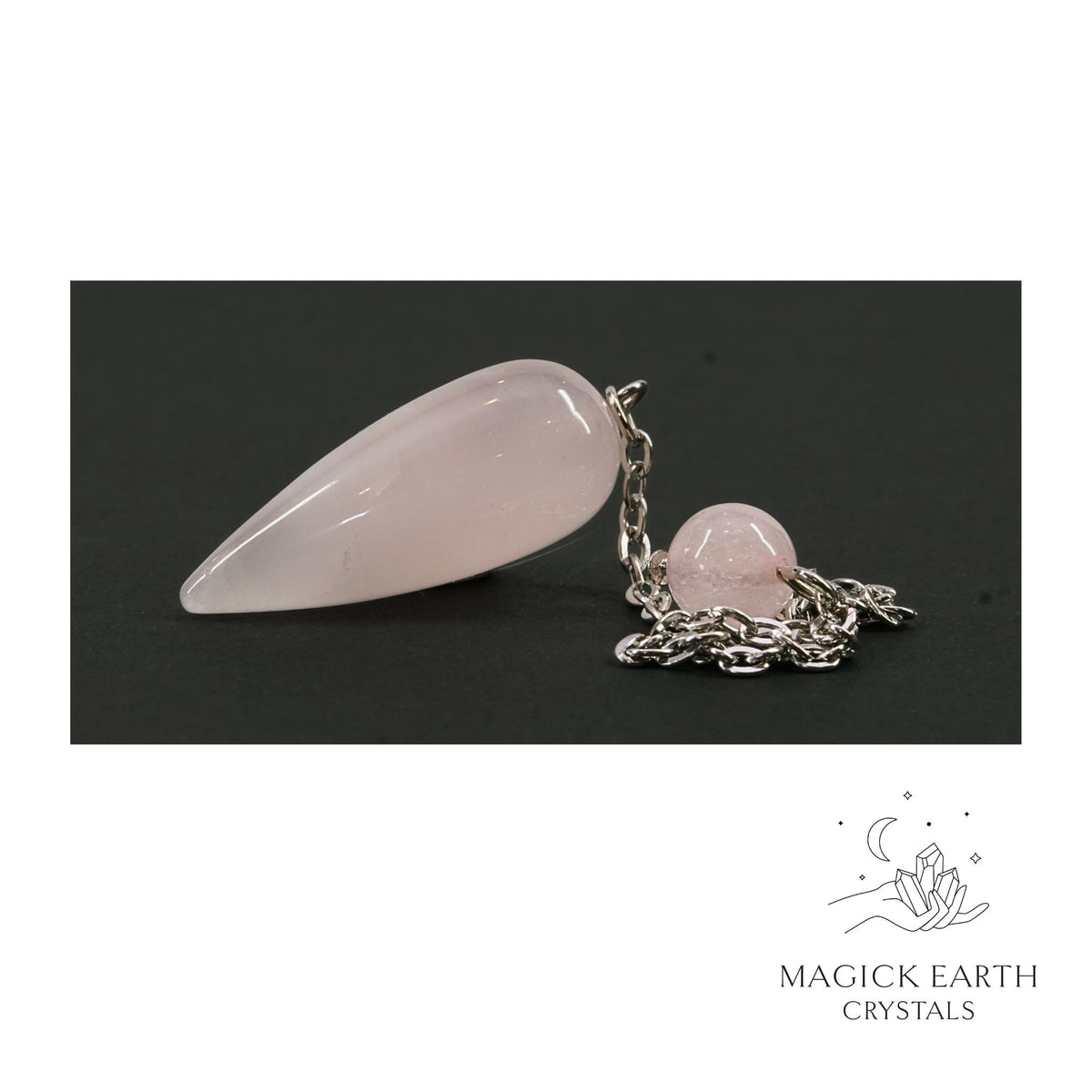 Rose Quartz Teardrop Pendulum for Amplified Love