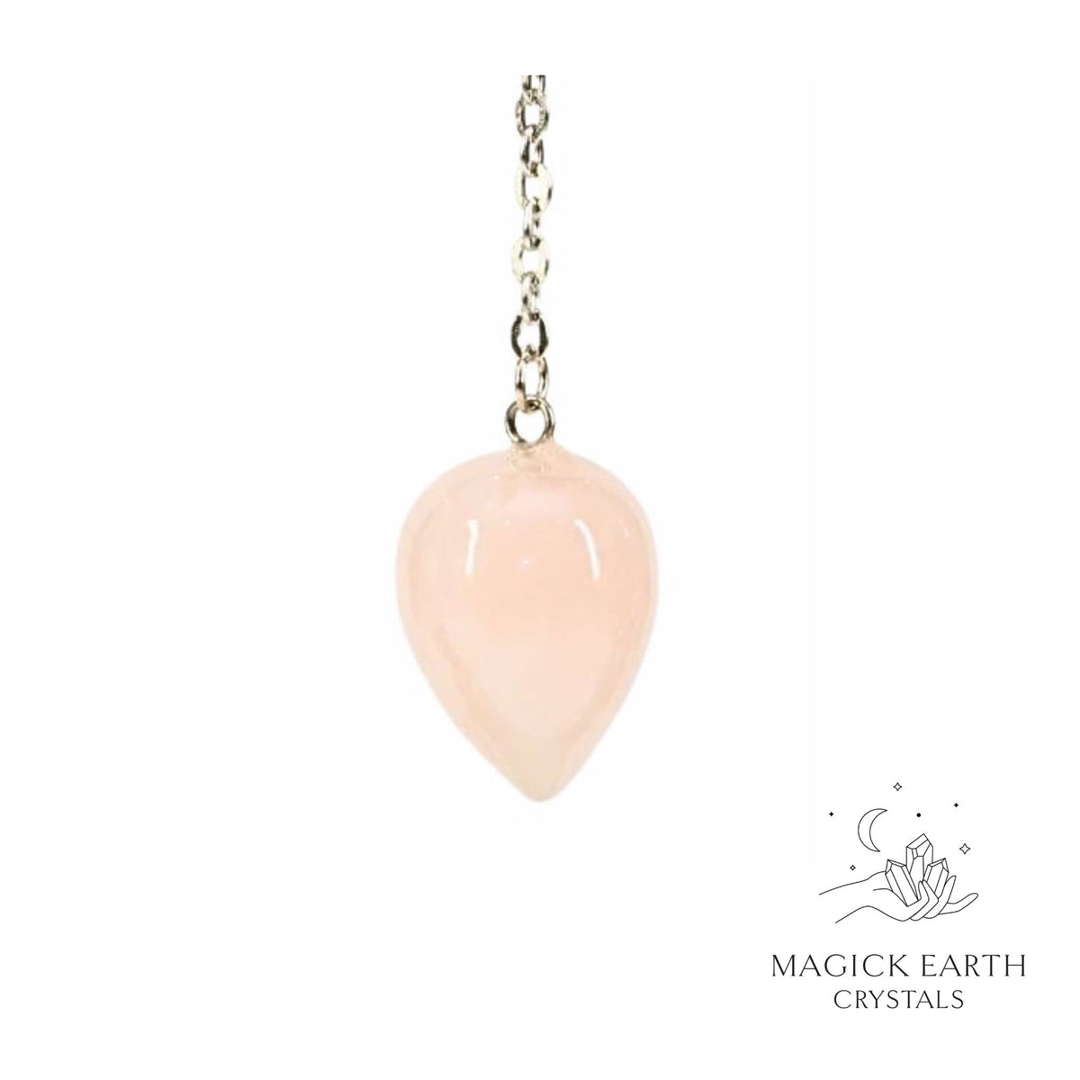 Rose Quartz Water Drop Pendulum for Amplified Love
