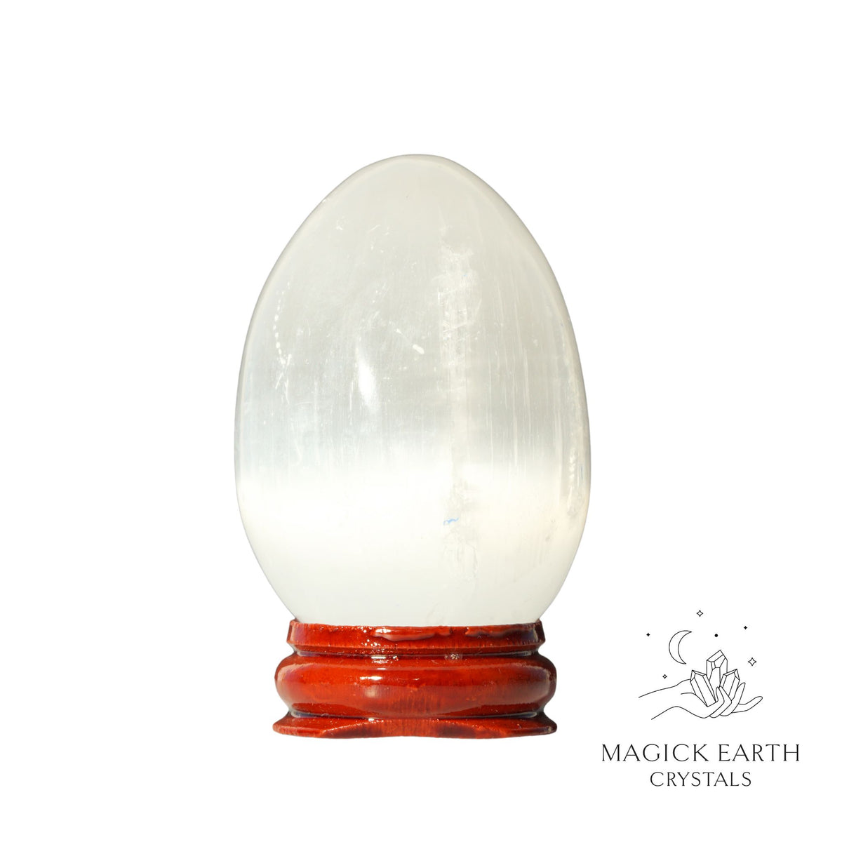 Natural Selenite crystal egg  view a