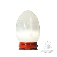 Natural Selenite crystal egg  view a
