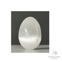 Natural Selenite crystal egg  view f