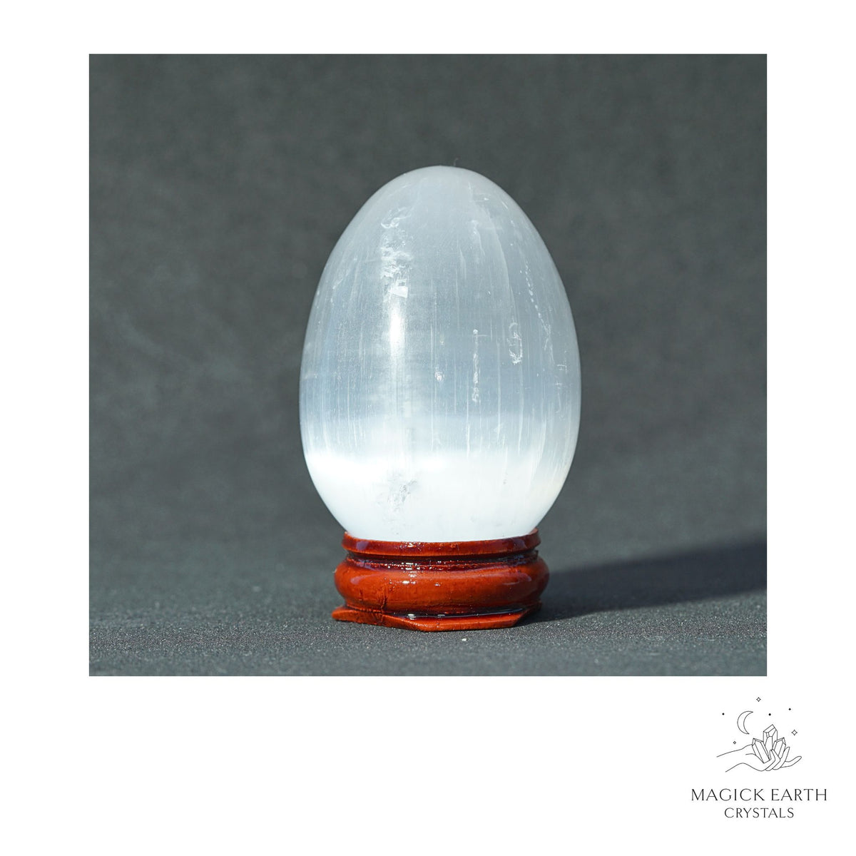 Natural Selenite crystal egg  view g