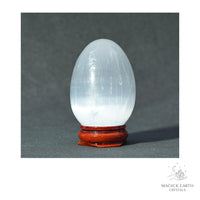 Natural Selenite crystal egg  view g