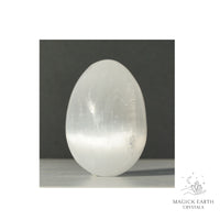 Selenite Crystal Egg Vertical View  for Angelic Connection
