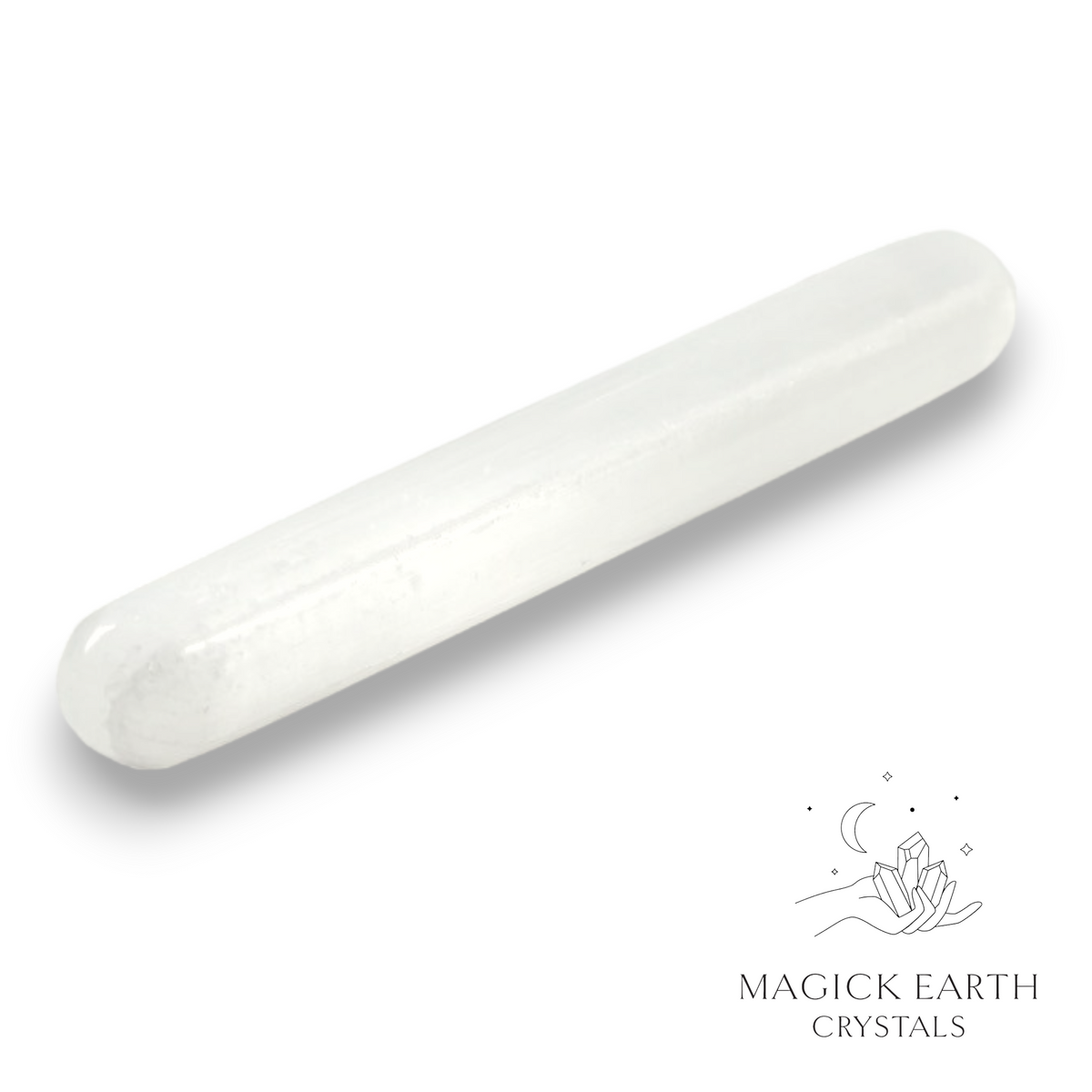 Selenite  Smooth Massage Wand For Angelic Connection