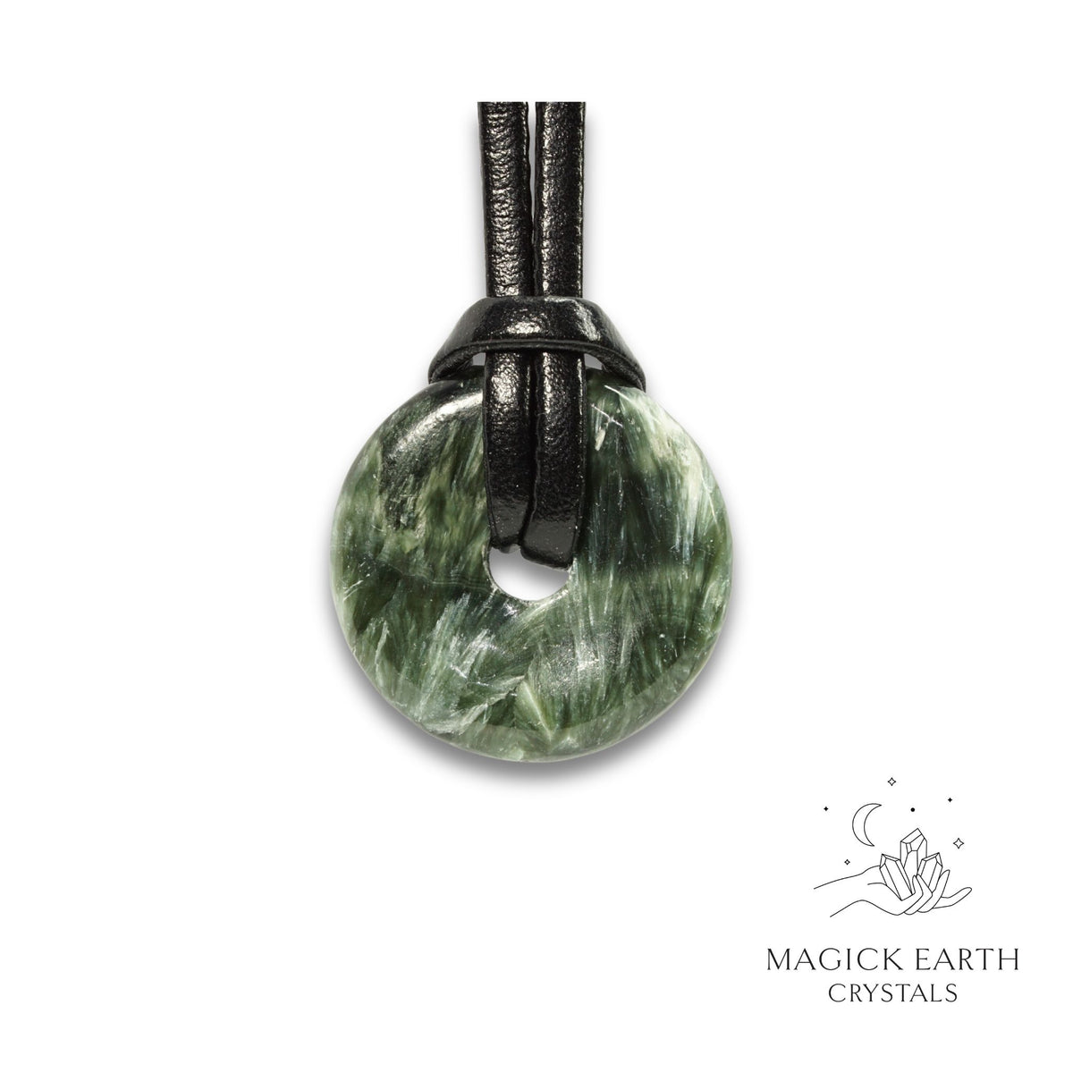 Natural Seraphinite crystal donut