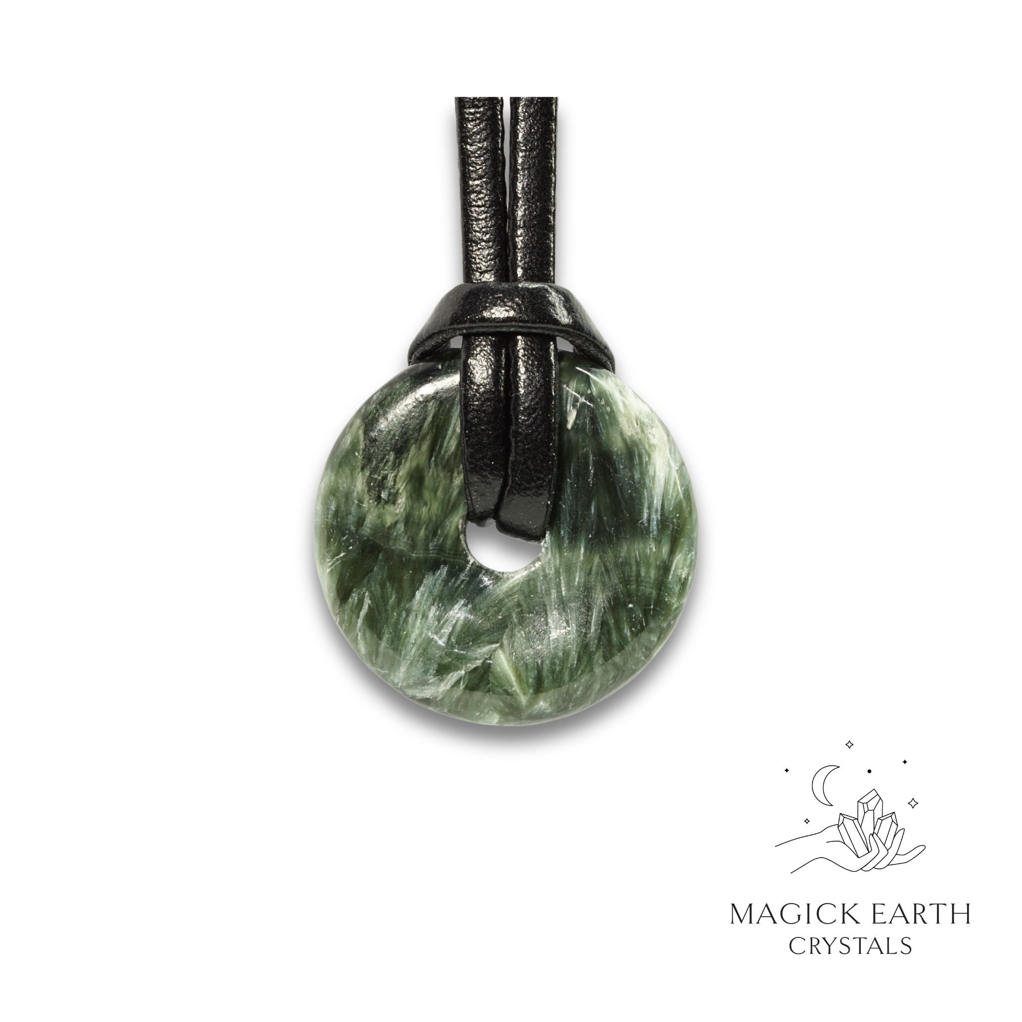 Natural Seraphinite crystal donut