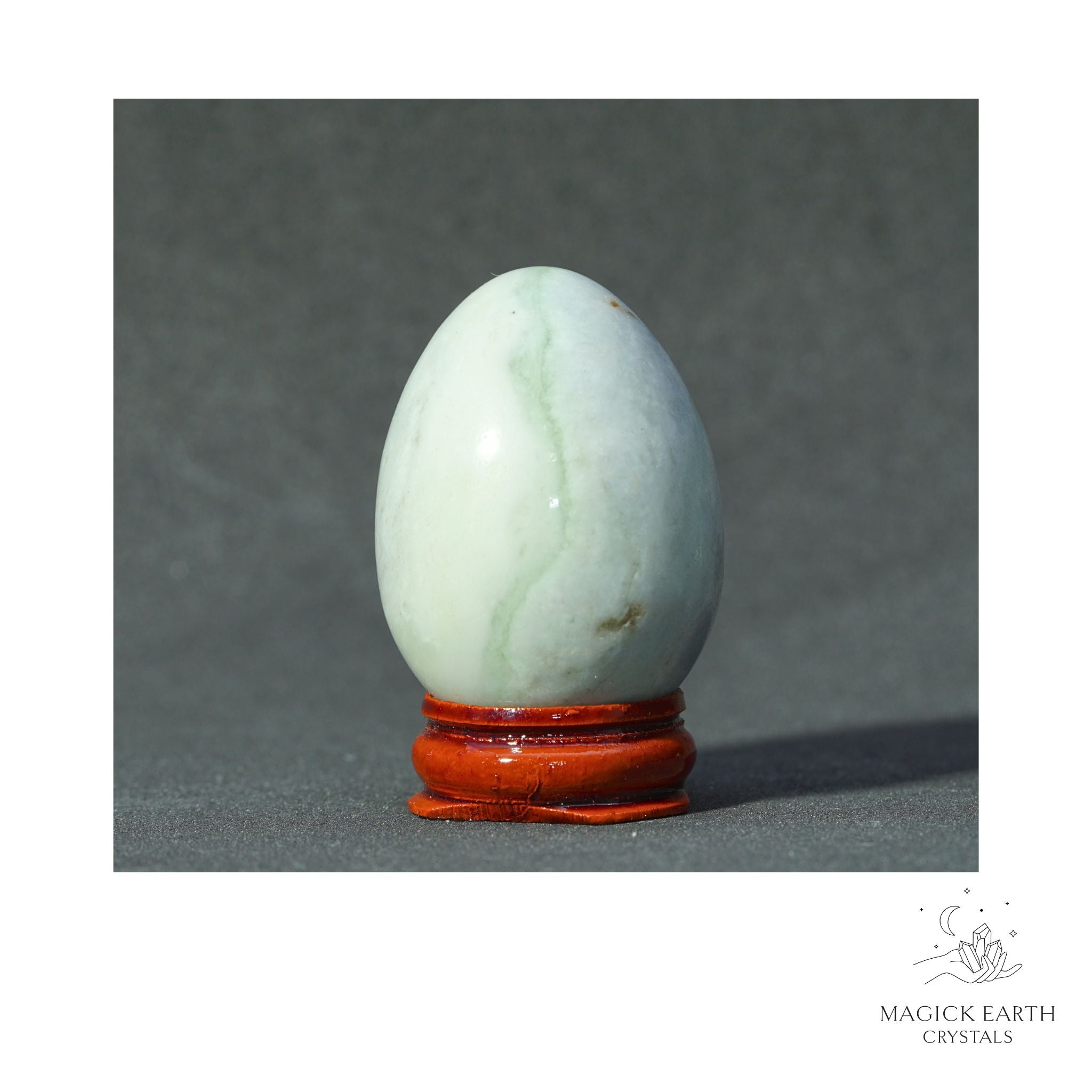 Natural Serpentine Crystal Egg View B