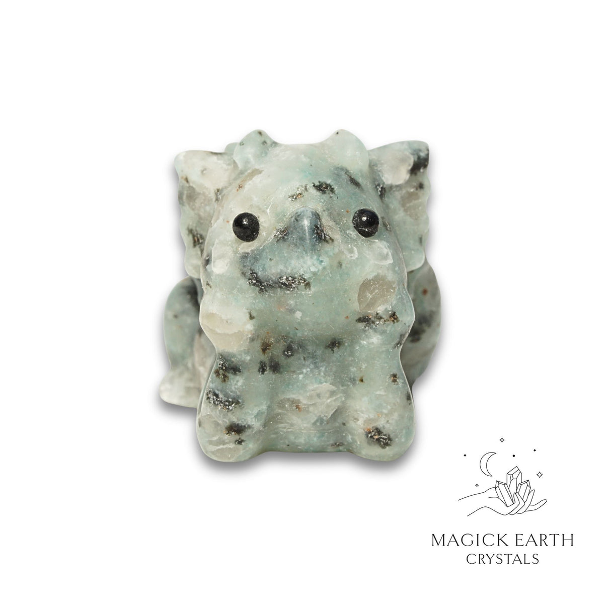 Natural Sesame Jasper crystal dragon figurine view c