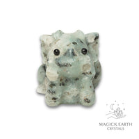 Natural Sesame Jasper crystal dragon figurine view c