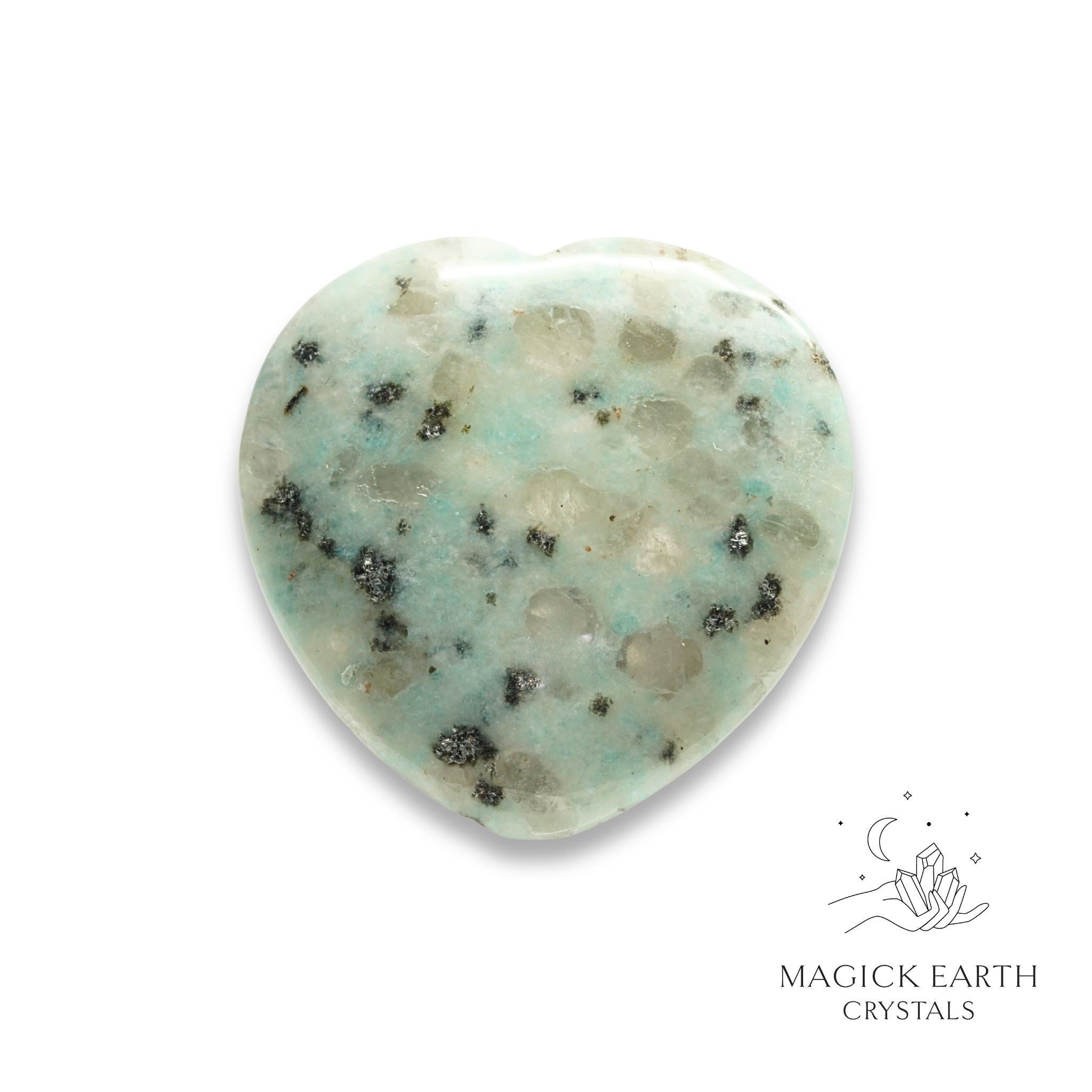 Natural Sesame Jasper heart thumb stone view b
