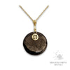 Shungite Circle Pendants with Gold Finish for Energetic Armour – Magick Earth Crystals Australia