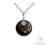 Shungite Circle Pendants with Platinum Finish for Energetic Armour – Magick Earth Crystals Australia