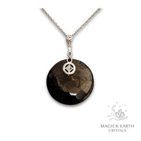 Shungite Circle Pendants with Platinum Finish for Energetic Armour – Magick Earth Crystals Australia