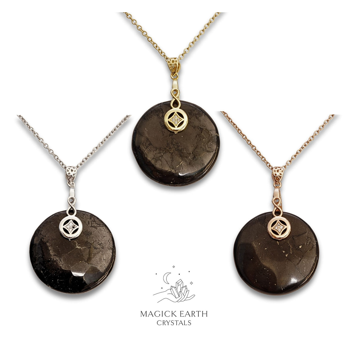 Shungite Circle Pendants for Energetic Armour – Magick Earth Crystals Australia