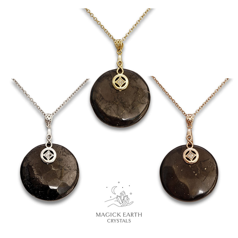 Shungite Circle Pendants for Energetic Armour – Magick Earth Crystals Australia