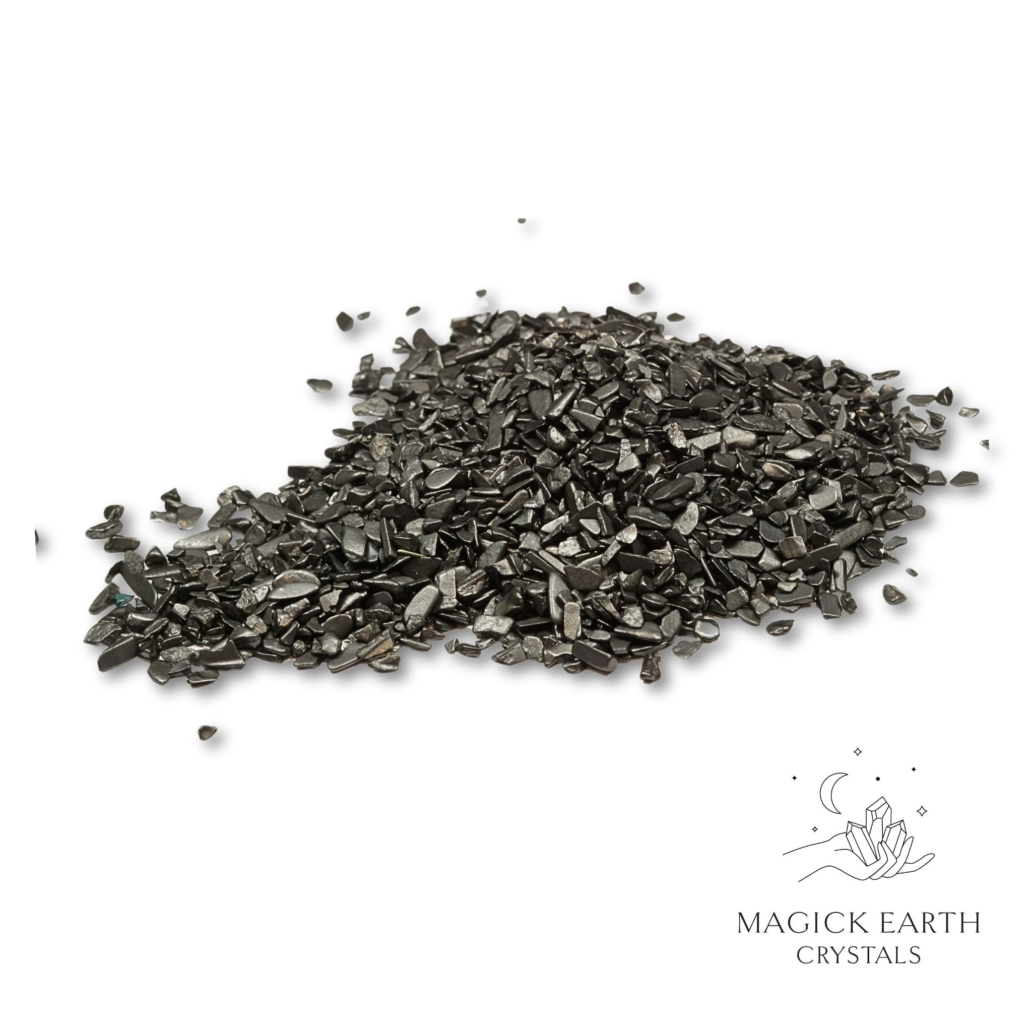 Natural Shungite Crystal Chips, 100g loose pile  