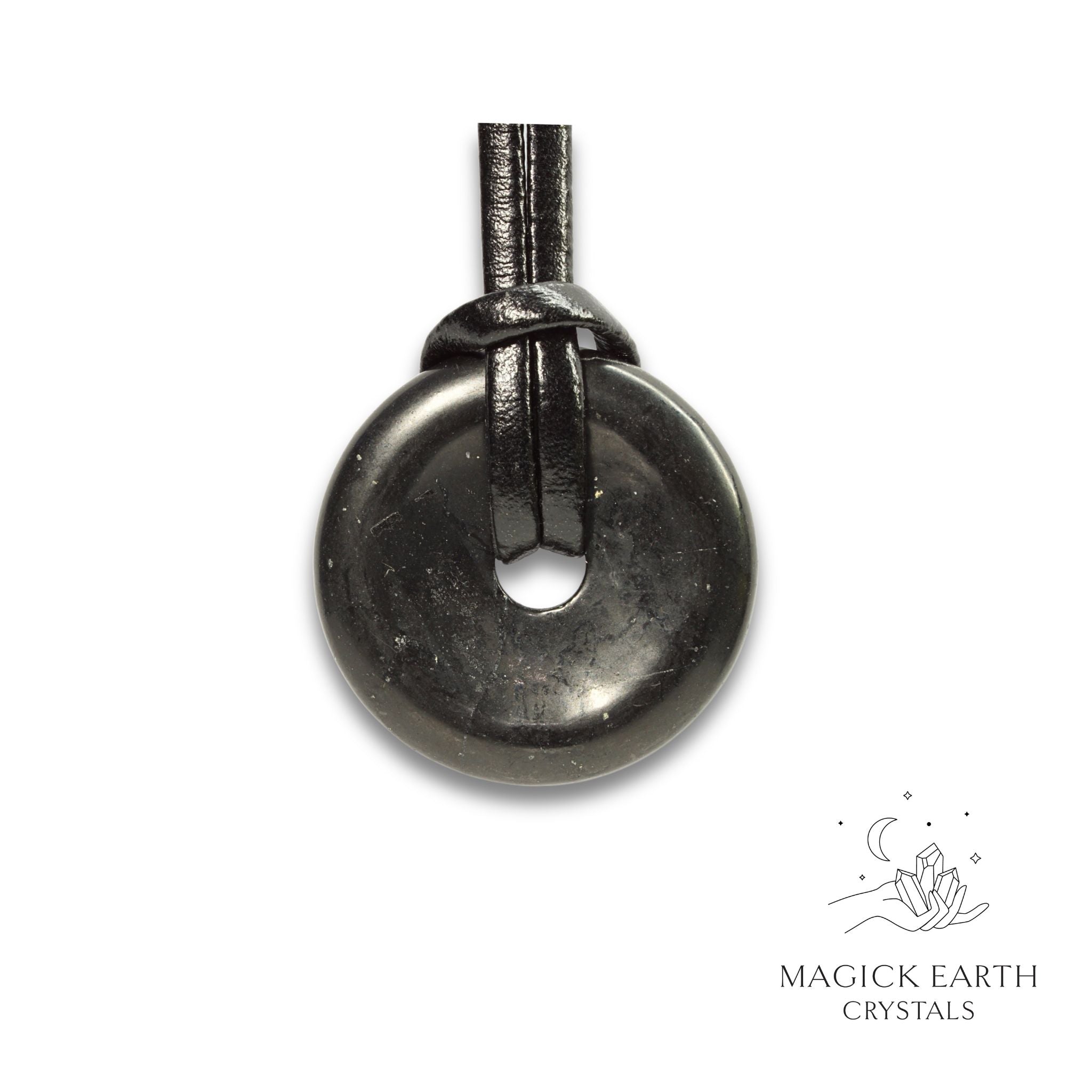 Natural Shungite crystal donut