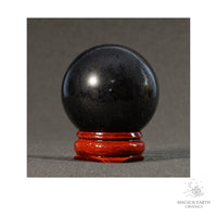 Natural Shungite crystal sphere 40mm view a