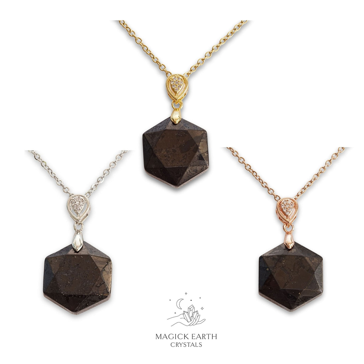 Shungite Hexagon Pendants for Energetic Armour – Magick Earth Crystals Australia