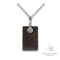 Shungite Pillar Pendants with Platinum Finish for Energetic Armour – Magick Earth Crystals Australia