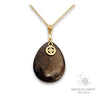 Shungite Teardrop Pendants With Gold Finish  for Energetic Armour – Magick Earth Crystals Australia